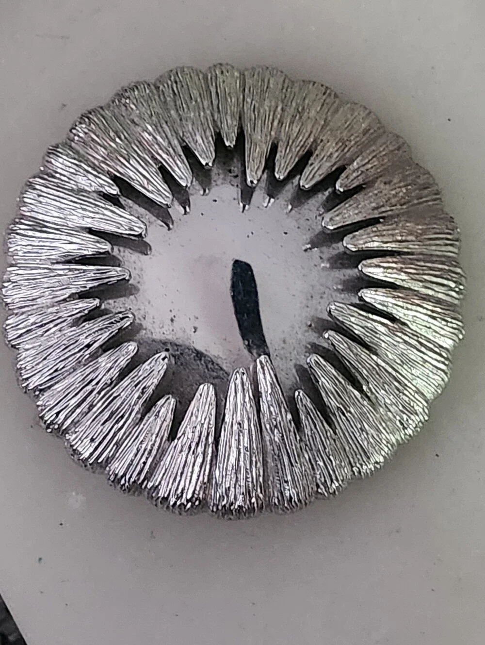 Vtg Monet Signed Large Silver Tone Mirrored Starburst Sun Celestial Brooch